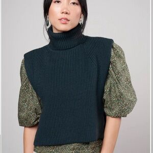 Isabel Marant Dark Teal Turtleneck Sweater Vest